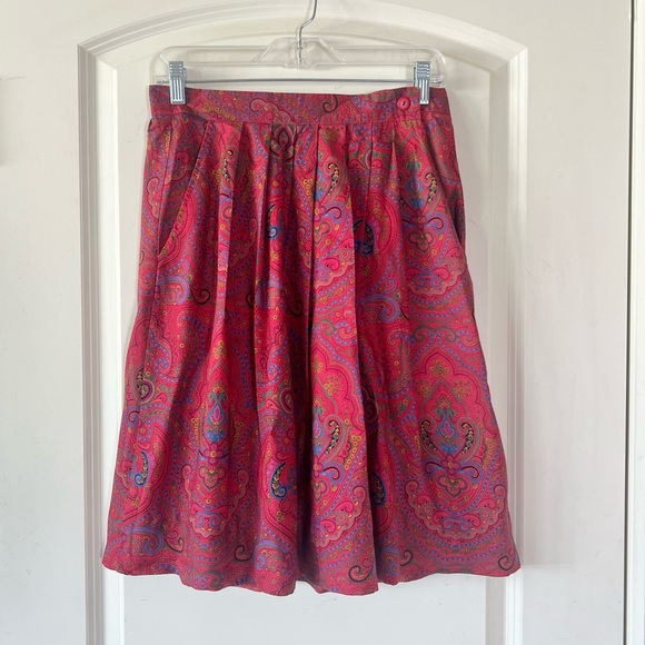 Vintage Worthington Paisley Style Print Skirt - Picture 1 of 7